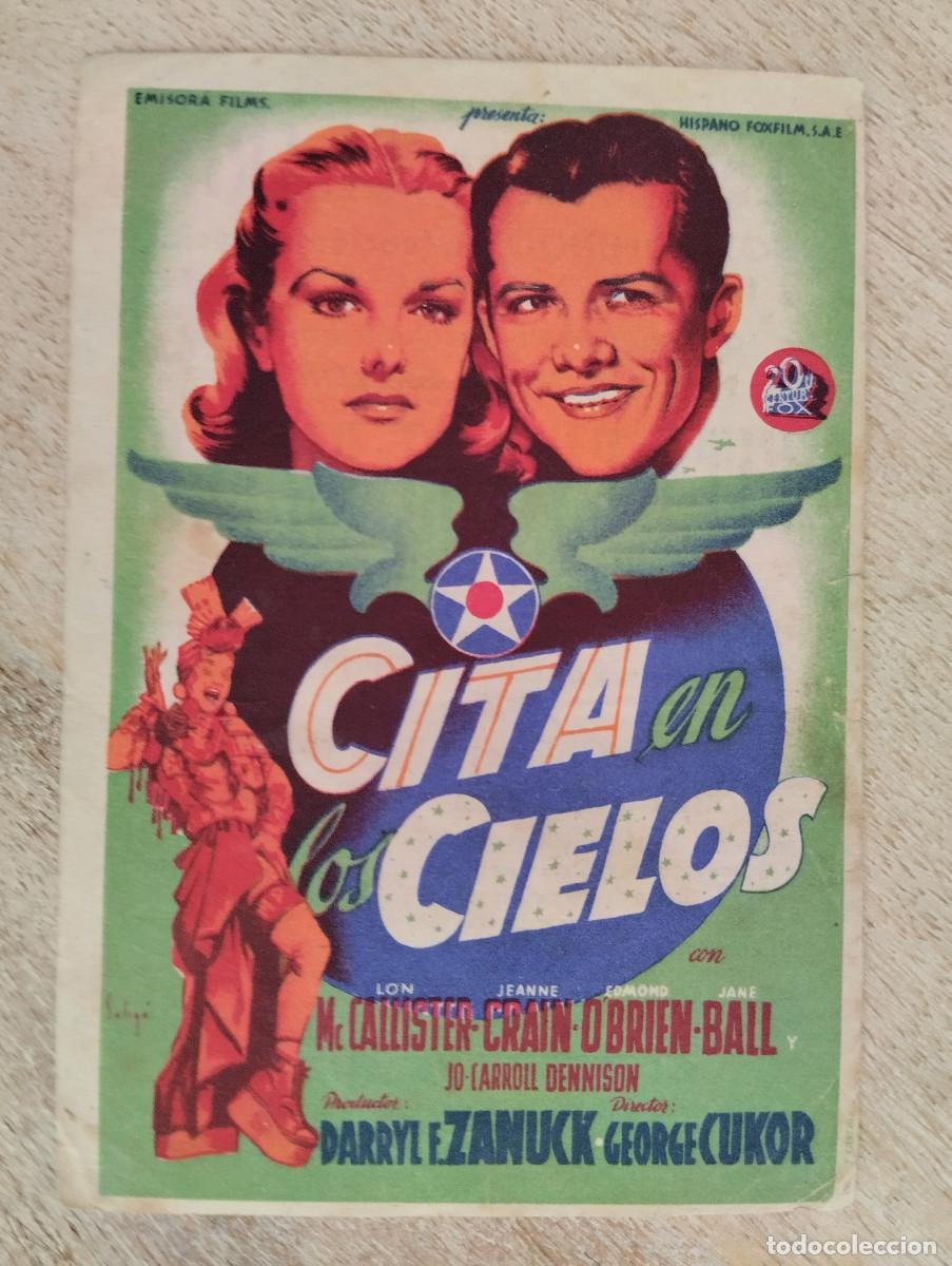 Foglietti di film di film antichi di cinema: KST - PROGRAMA CINE CITA EN LOS CIELOS TEATRO CINE CLARIN