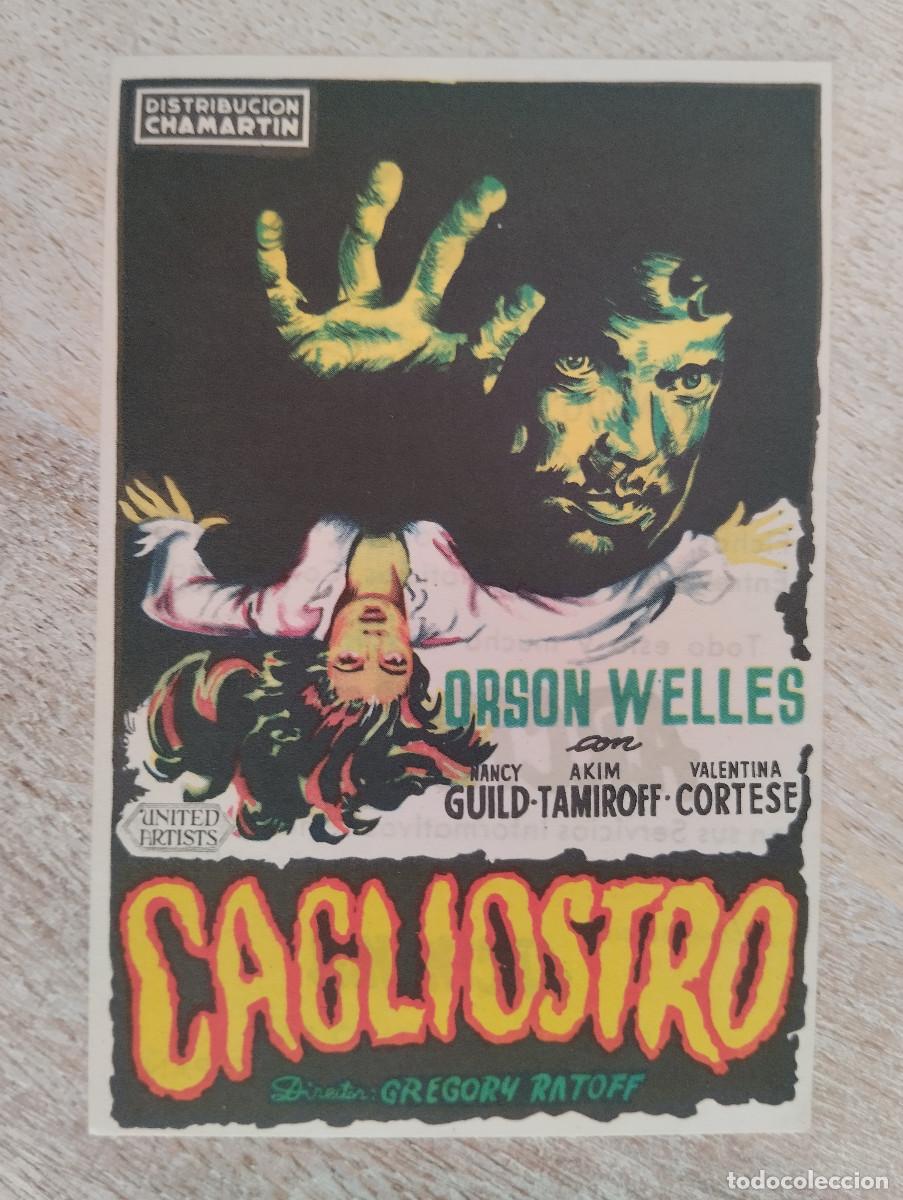 Folhetos de m&atilde;o de filmes antigos de cinema: KST - PROGRAMA CINE CAGLIOSTRO ARCINEMA