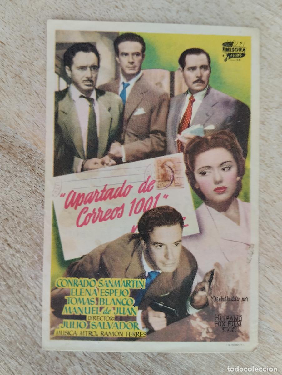 Folhetos de m&atilde;o de filmes antigos de cinema: KST - PROGRAMA CINE APARTADO DE CORREOS 1001 SALON TEATRO SANTIAGO