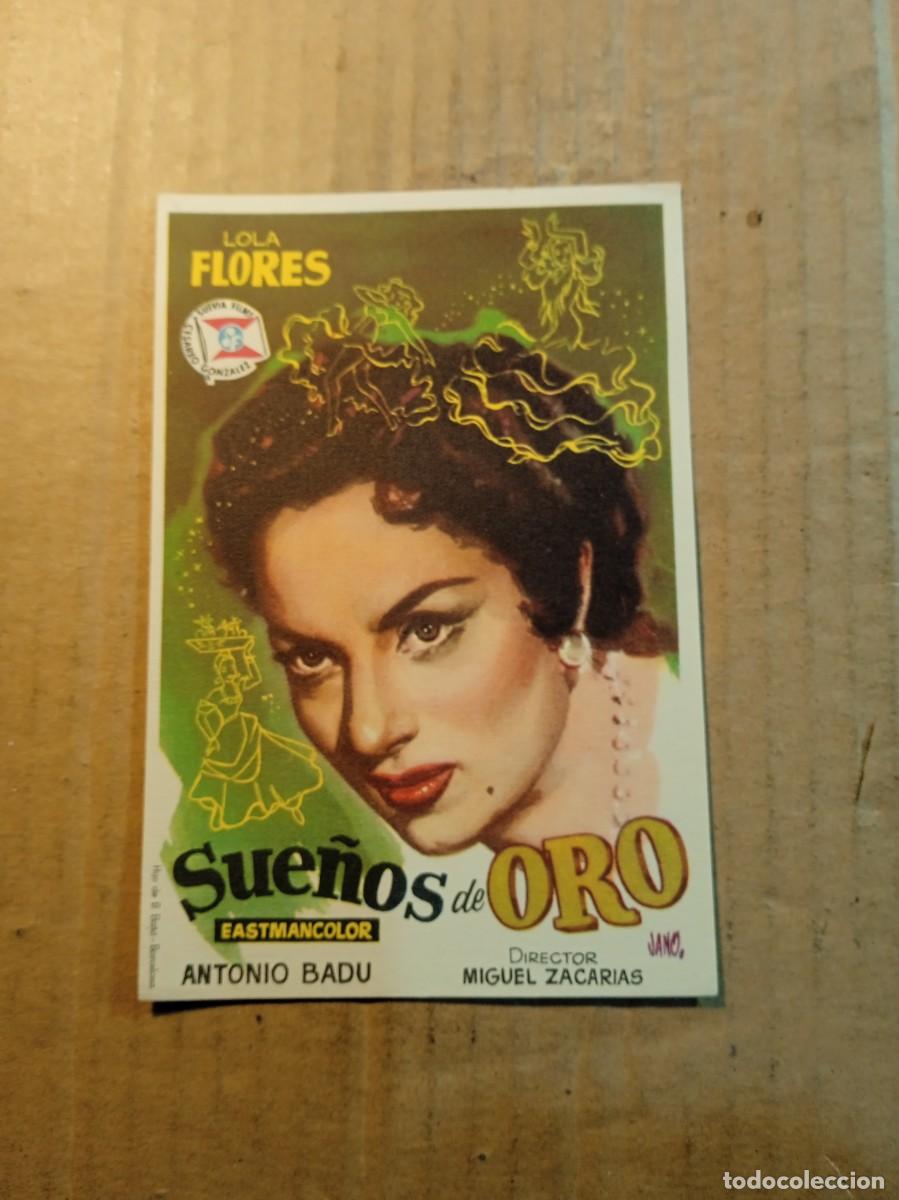 Cine: FOLLETO DE MANO SIN PUBLICIDAD SUE&Ntilde;OS DE ORO