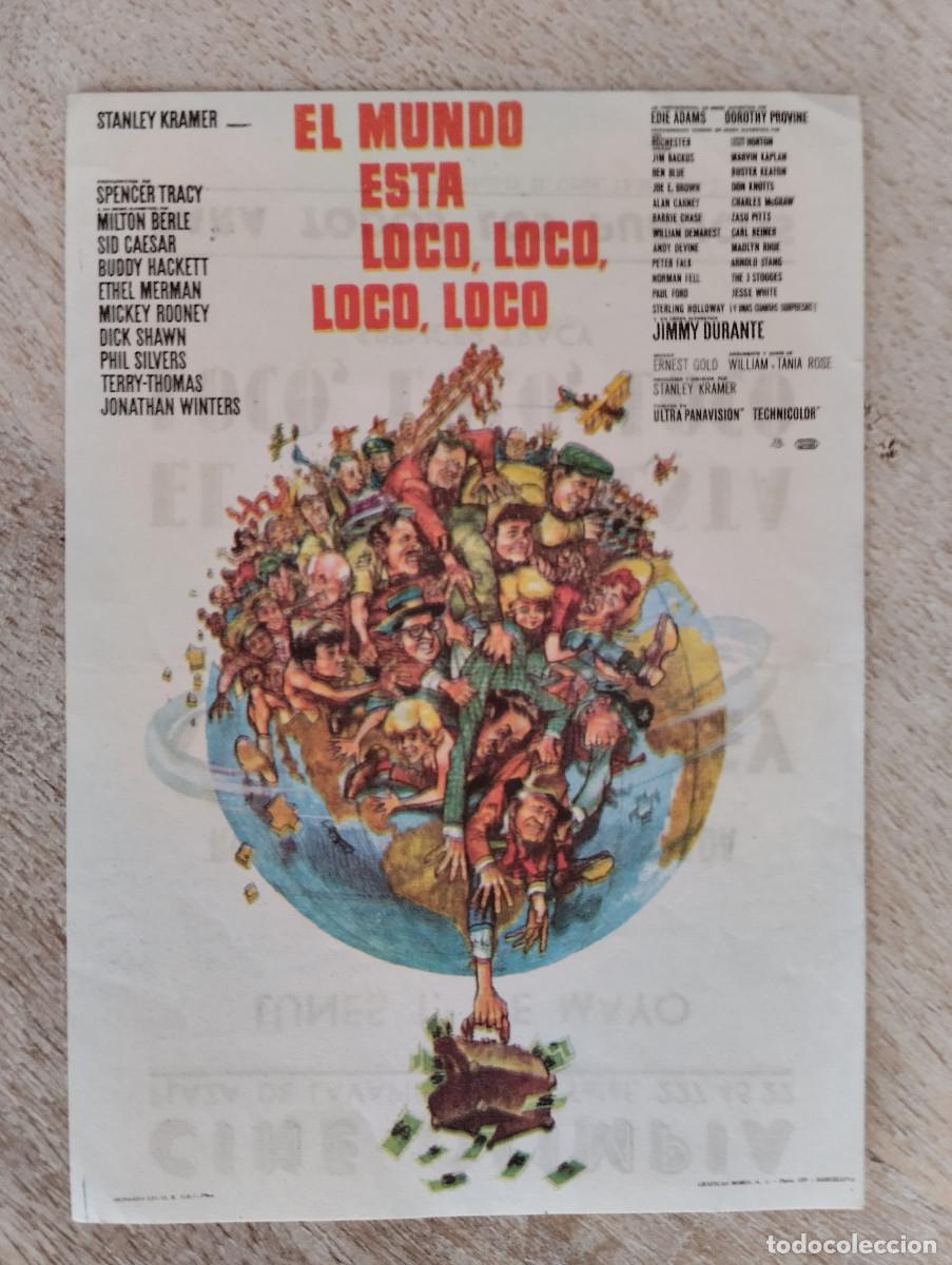 Folhetos de m&atilde;o de filmes antigos de cinema: KST - PROGRAMA CINE EL MUNDO ESTA LOCO LOCO LOCO LOCO CINE OLIMPIA
