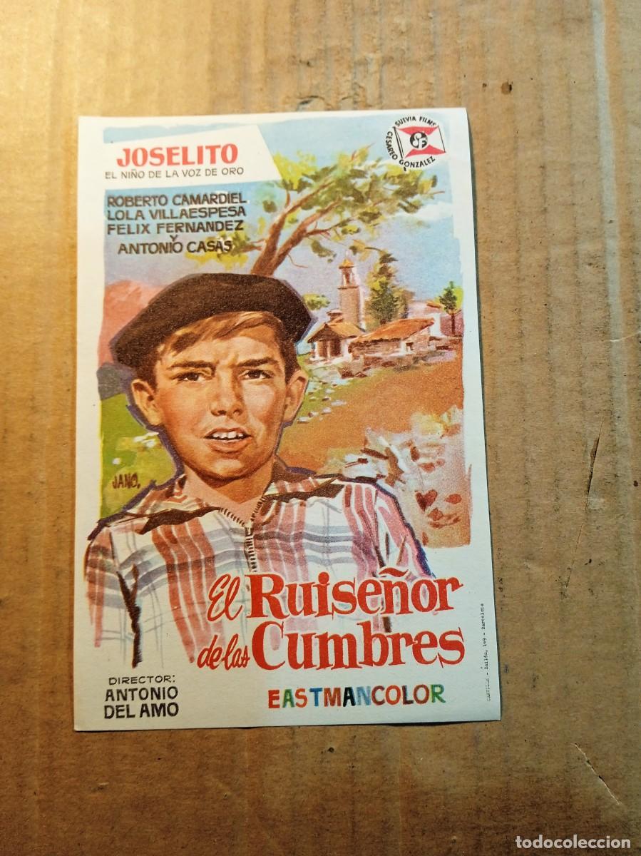 Cine: FOLLETO DE MANO SIN PUBLICIDAD EL RUISE&Ntilde;OR DE LAS CUMBRES