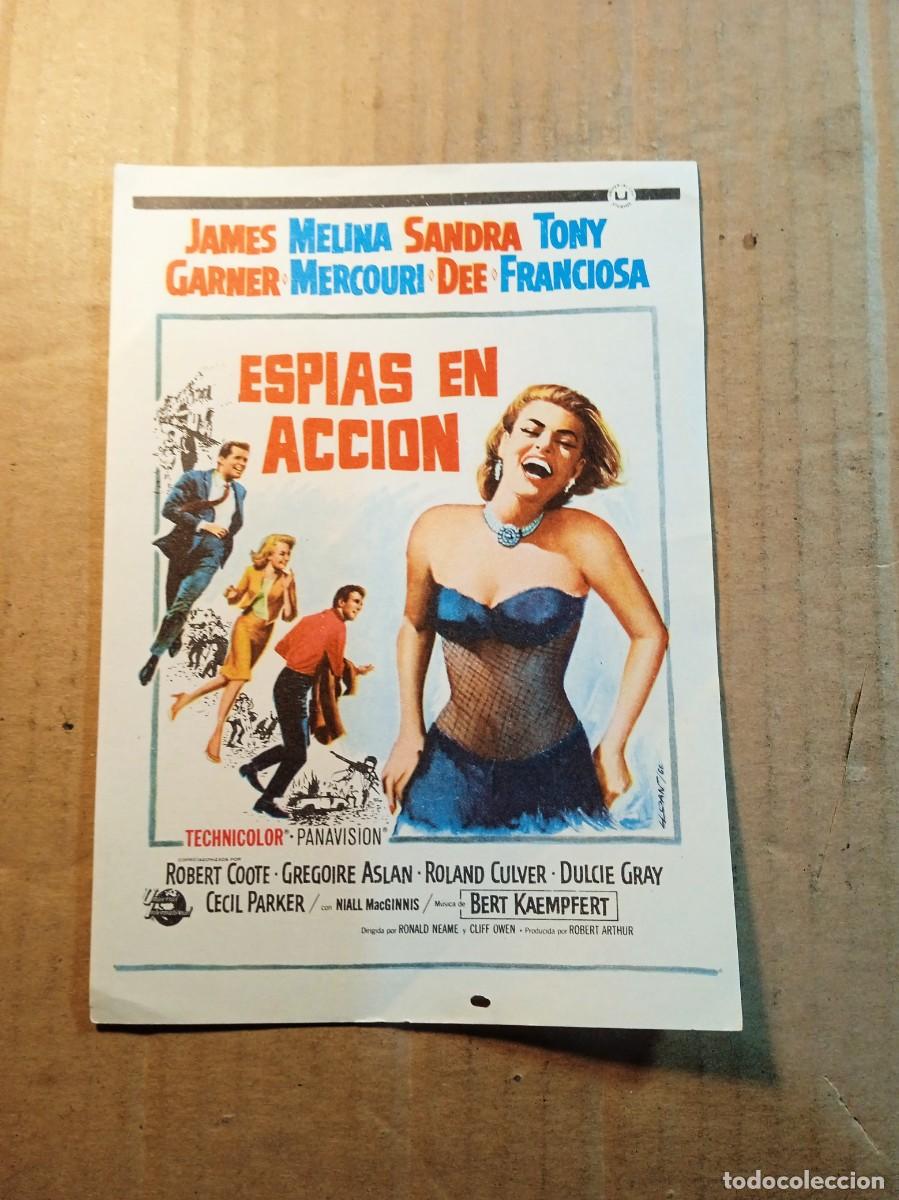 Cine: FOLLETO DE MANO SIN PUBLICIDAD ESPIAS EN ACCION