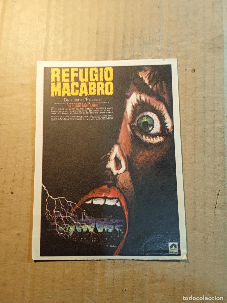 Cine: FOLLETO DE MANO SIN PUBLICIDAD REFUGIO MACABRO