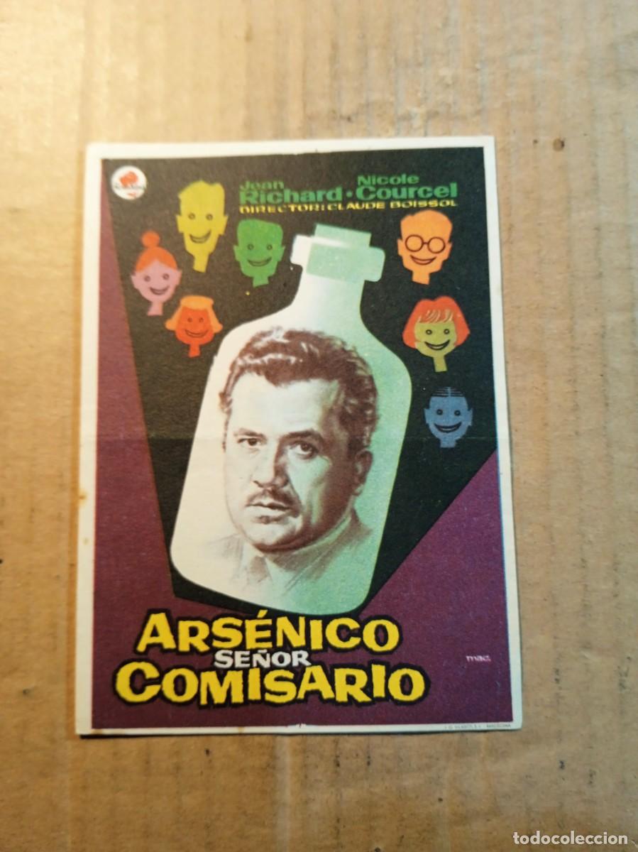 Cine: FOLLETO DE MANO SIN PUBLICIDAD ARSENICO SE&Ntilde;OR COMISARIO