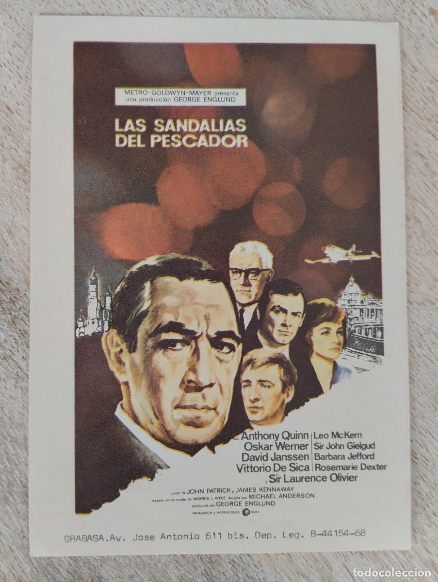 Foglietti di film di film antichi di cinema: KST - PROGRAMA CINE LAS SANDALIAS DEL PESCADOR