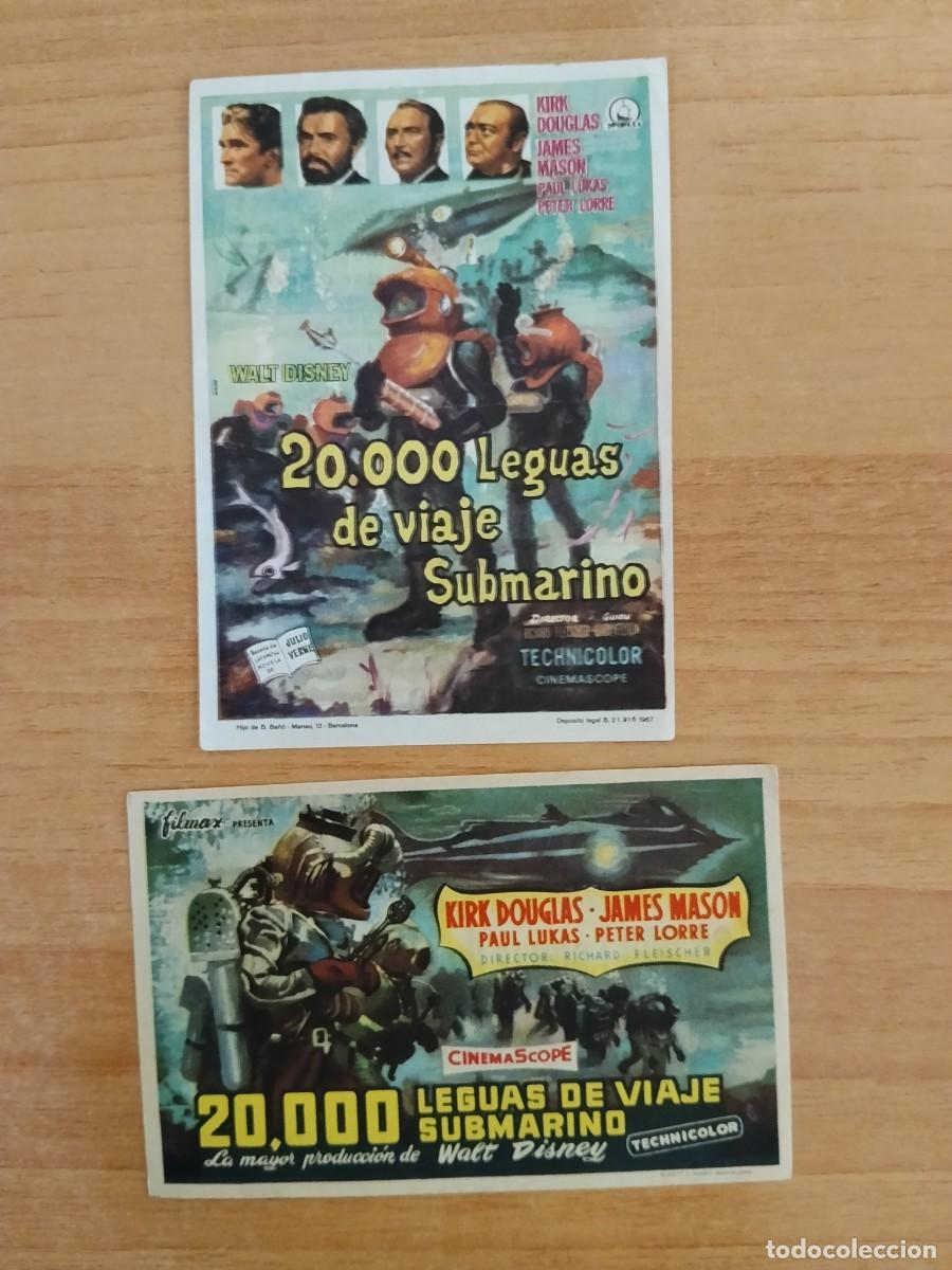  Flyers Publicitaires de films Anciens: ROSA-PROGRAMA DE CINE --20.000 LEGUAS DE VIAJE SUBMARINO CT