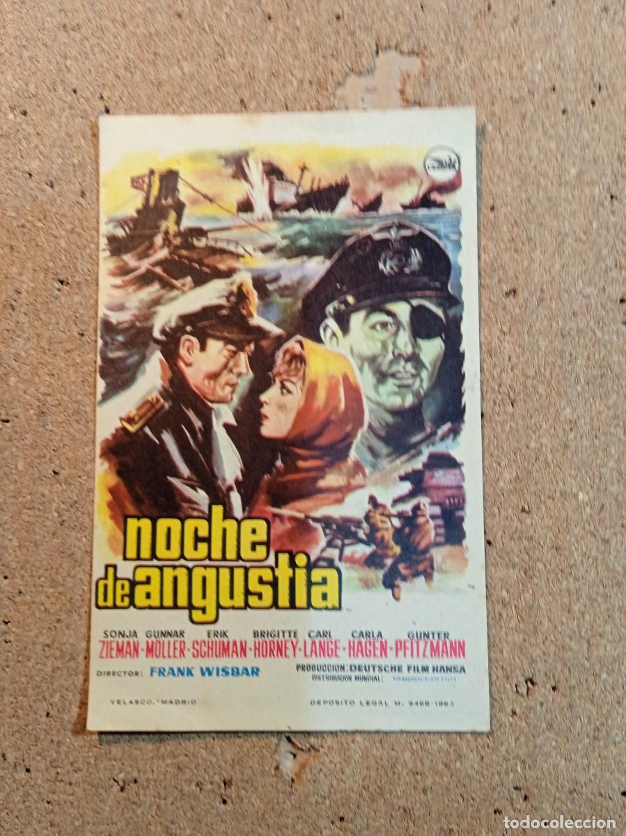 Cinema: FOLLETO DE MANO SIN PUBLICIDAD NOCHE DE ANGUSTIA