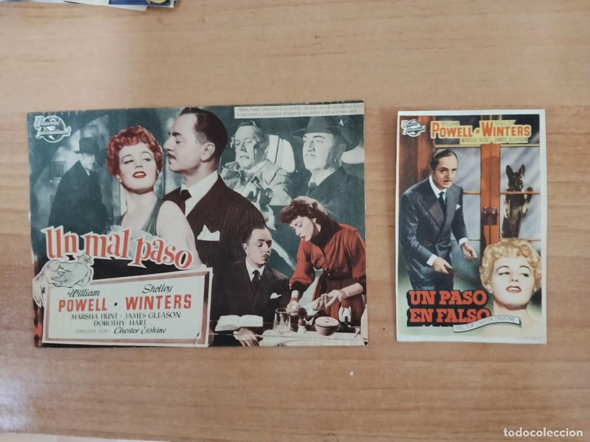  Foglietti di film di film antichi di cinema: ROSA-PROGRAMA DE CINE --UN PASO EN FALSO