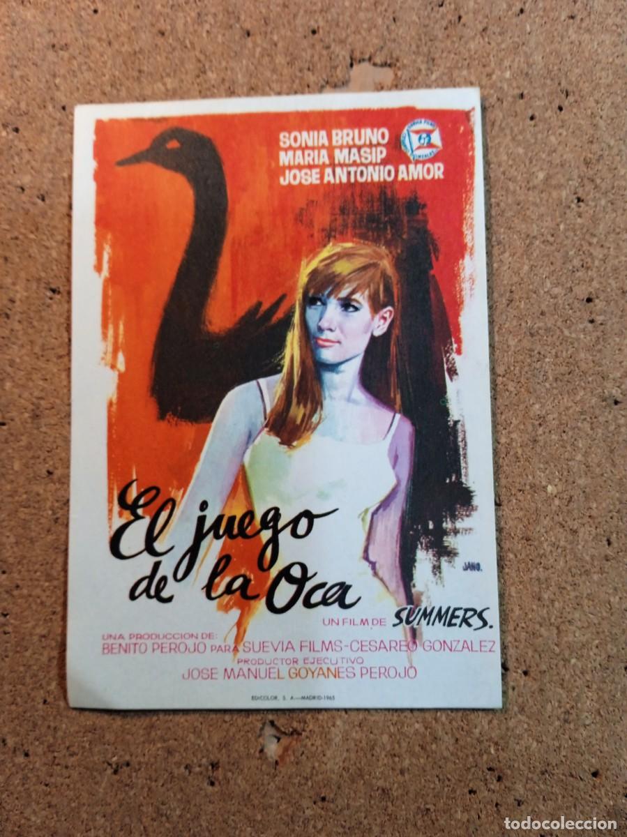 Cine: FOLLETO DE MANO SIN PUBLICIDAD EL JUEGO DE LA OCA