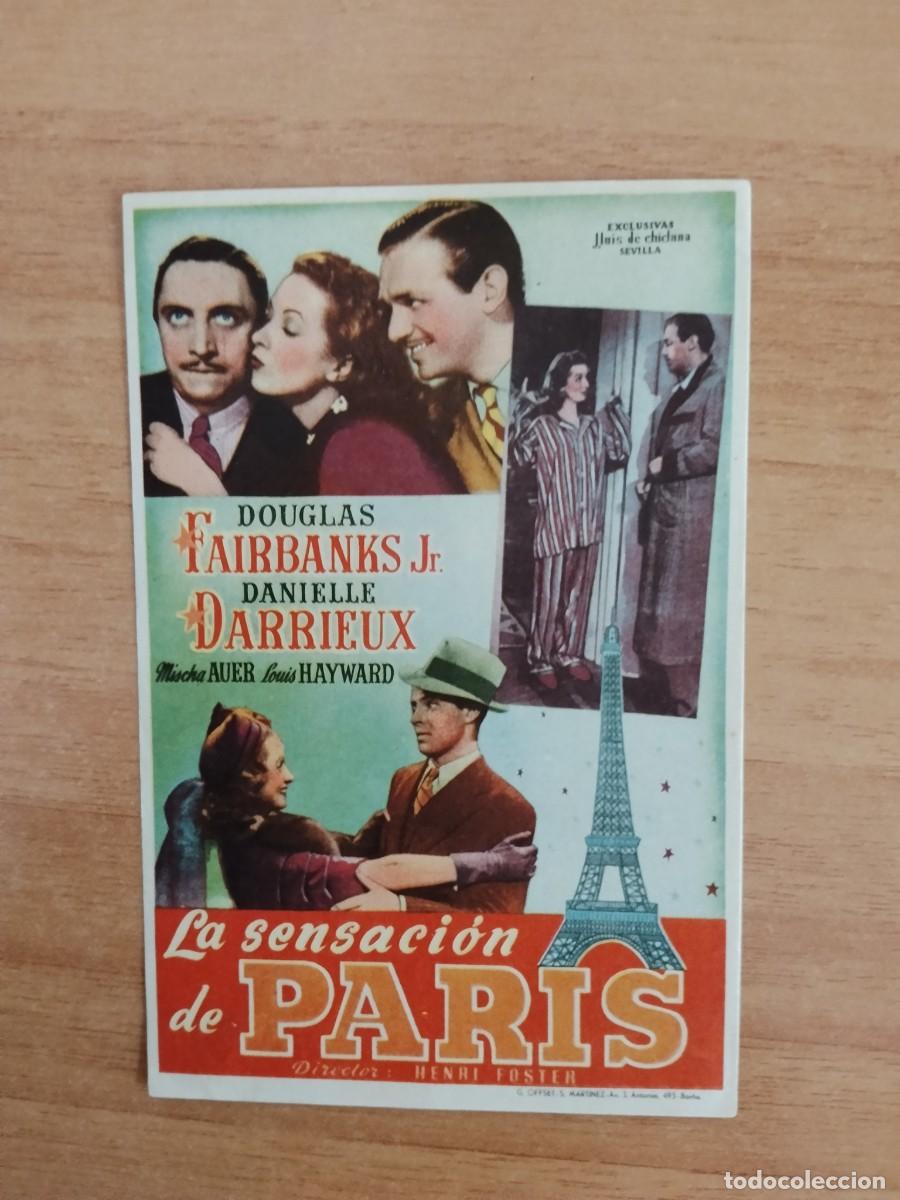  Flyers Publicitaires de films Anciens: ROSA-PROGRAMA DE CINE ---LA SENSACION DE PARIS