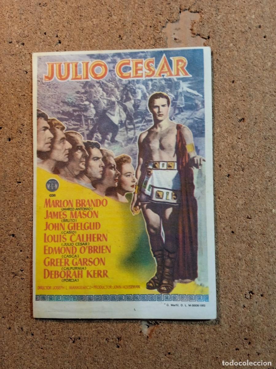 Cine: FOLLETO DE MANO SIN PUBLICIDAD JULIO CESAR