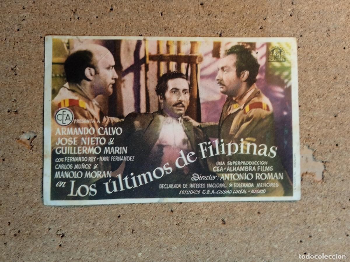 Cine: FOLLETO DE MANO SIN PUBLICIDAD LOS ULTIMOS DE FILIPINAS