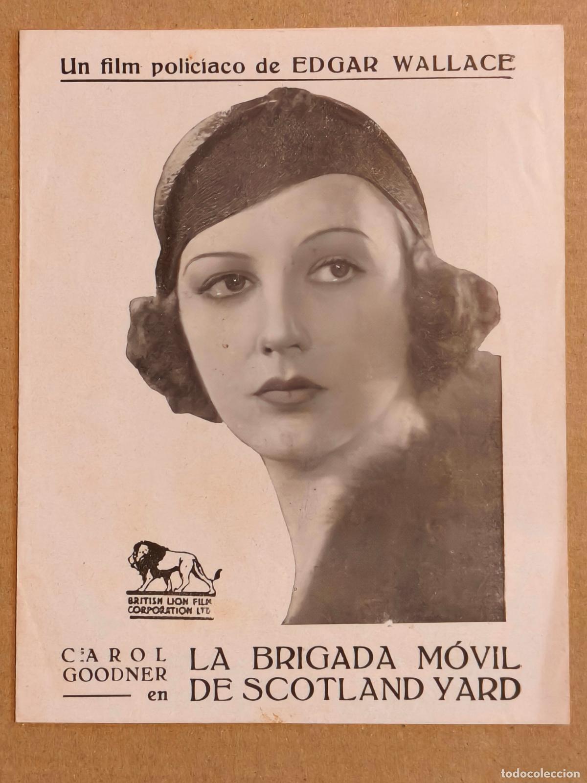  Flyers Publicitaires de films Anciens: LA BRIGADA MOVIL SCOTLAND YARD PROGRAMA DE CINE 1933