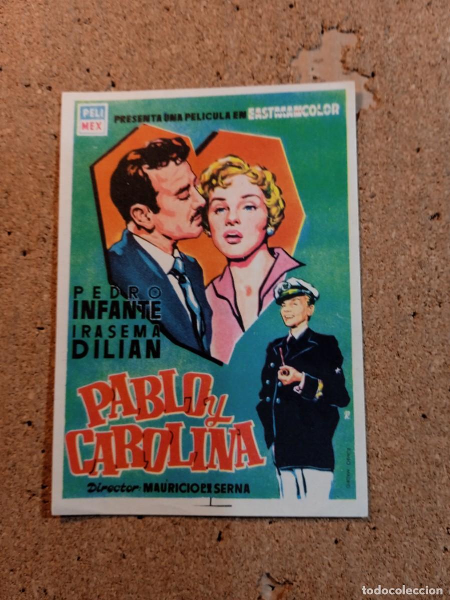 Cine: FOLLETO DE MANO SIN PUBLICIDAD PABLO Y CAROLINA