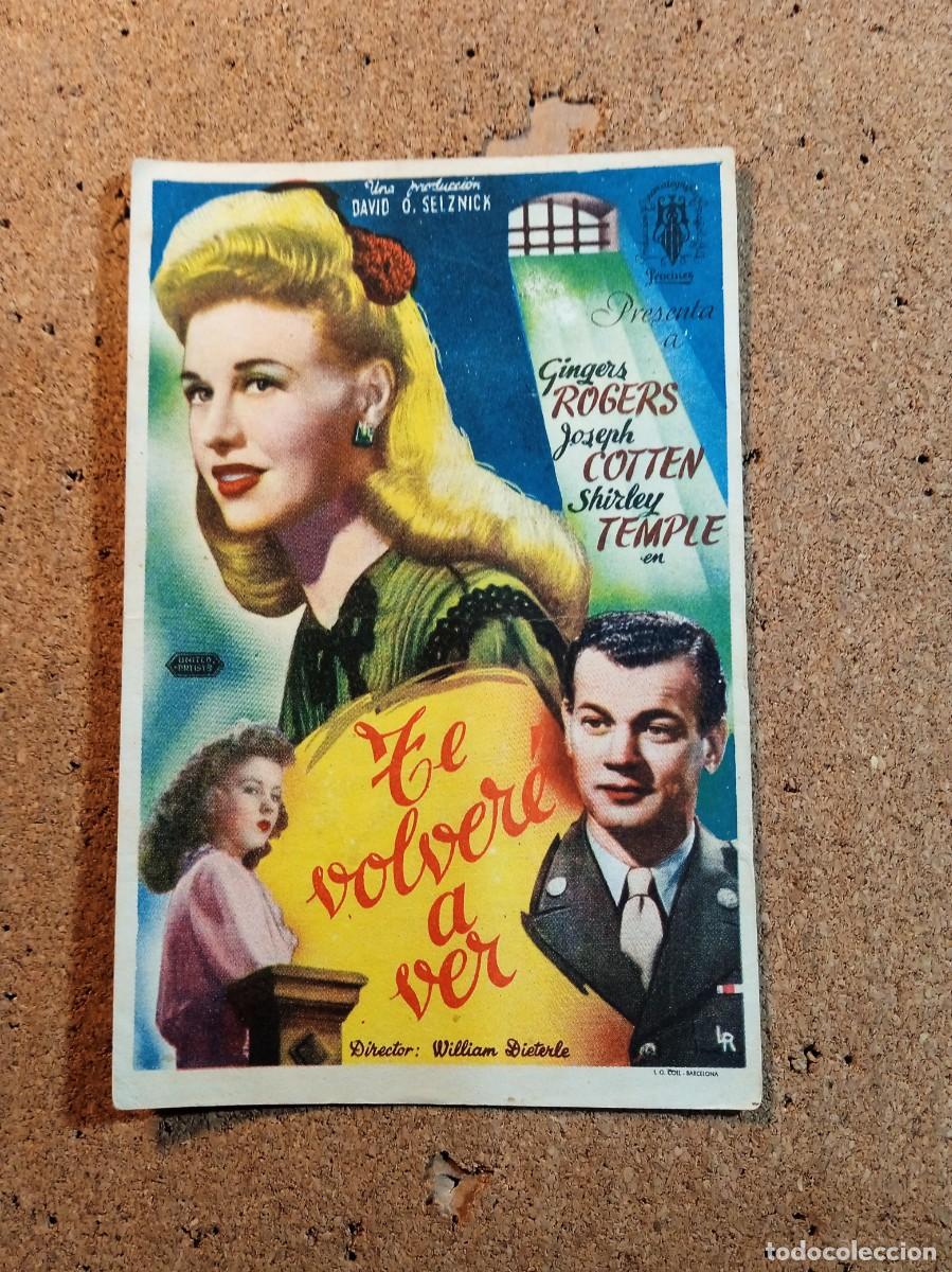  Flyers Publicitaires de films Anciens: FOLLETO DE MANO SIN PUBLICIDAD TE VOLVERE A VER
