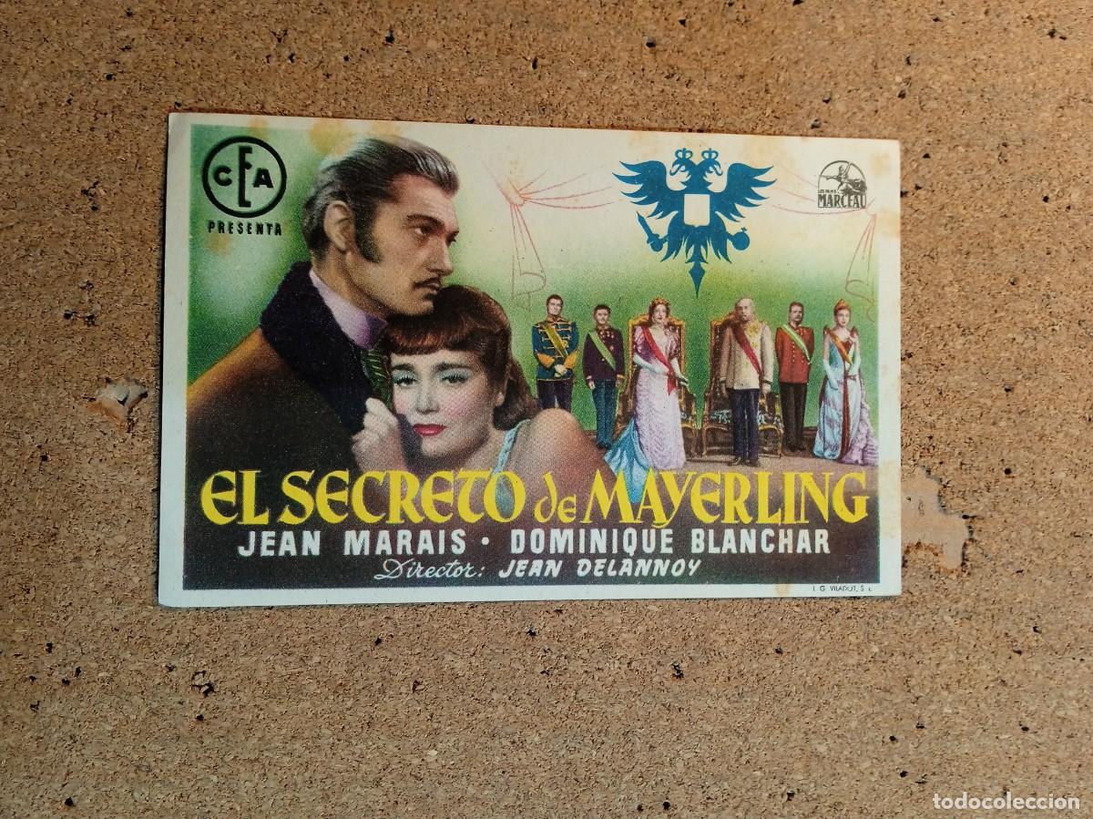 Folhetos de m&atilde;o de filmes antigos de cinema: FOLLETO DE MANO SIN PUBLICIDAD EL SEGRETO DE MAYERLING