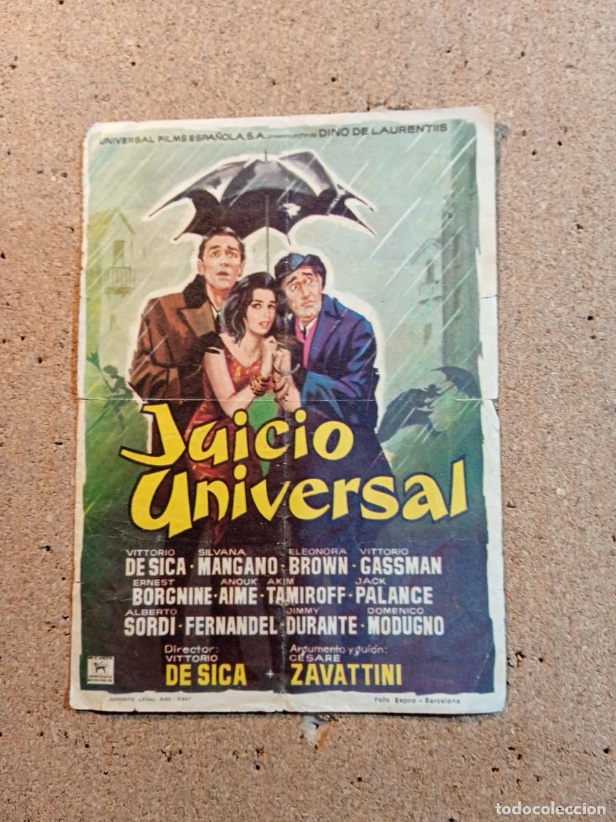 Cinema: FOLLETO DE MANO SIN PUBLICIDAD JUICIO UNIVERSAL