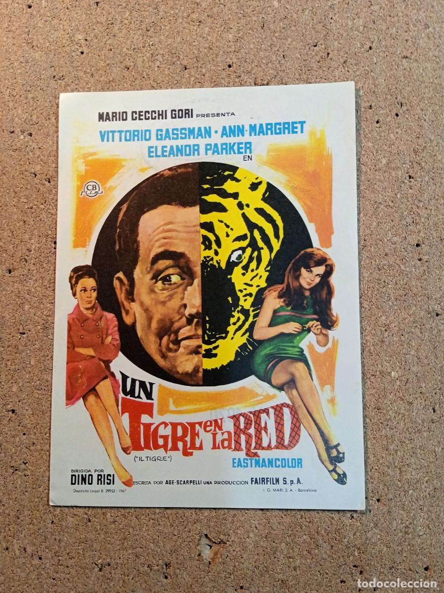  Foglietti di film di film antichi di cinema: FOLLETO DE MANO SIN PUBLICIDAD UN TIGRE EN LA RED