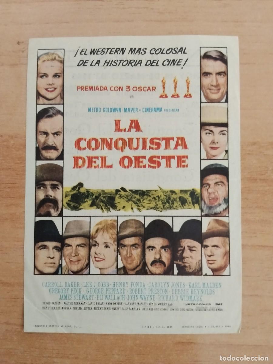  Flyers Publicitaires de films Anciens: ROSA-PROGRAMA DE CINE ---LA CONQUISTA DEL OESTE CT