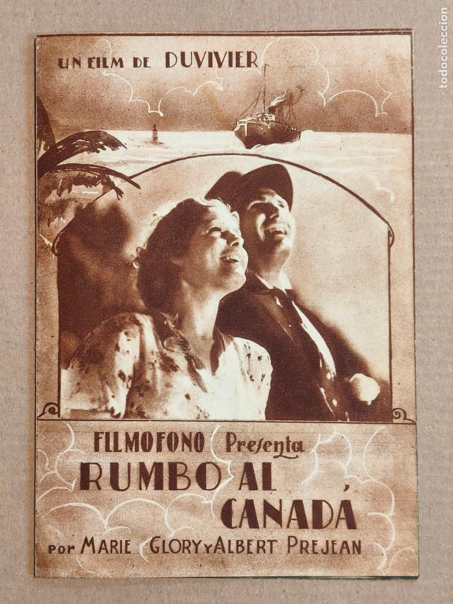 Cinema: RUMBO AL CANADA PROGRAMA DE CINE 1935