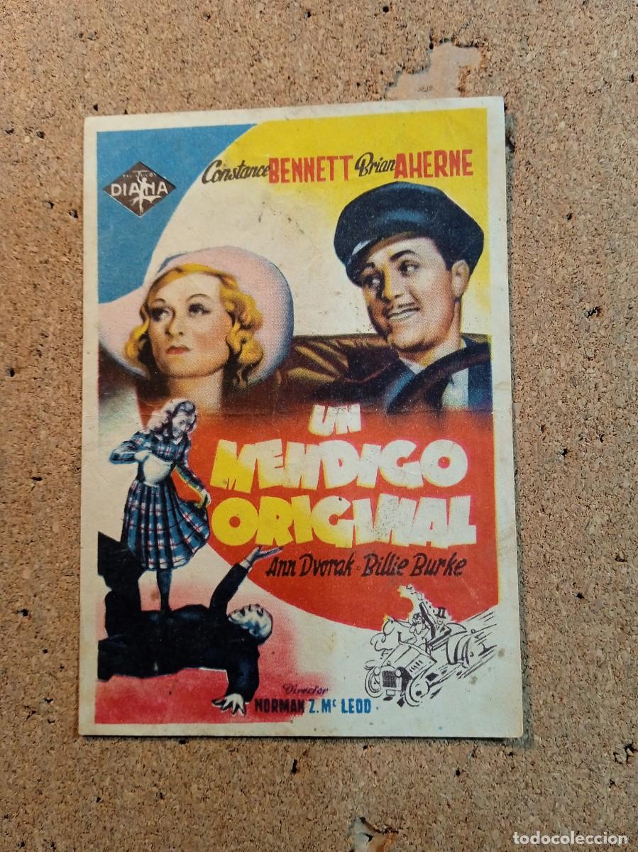  Flyers Publicitaires de films Anciens: FOLLETO DE MANO SIN PUBLICIDAD UN MENDIGO ORIGINAL