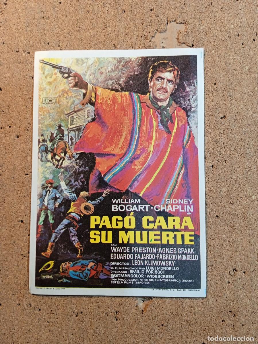  Flyers Publicitaires de films Anciens: FOLLETO DE MANO SIN PUBLICIDAD PAGO CARA SU MUERTE