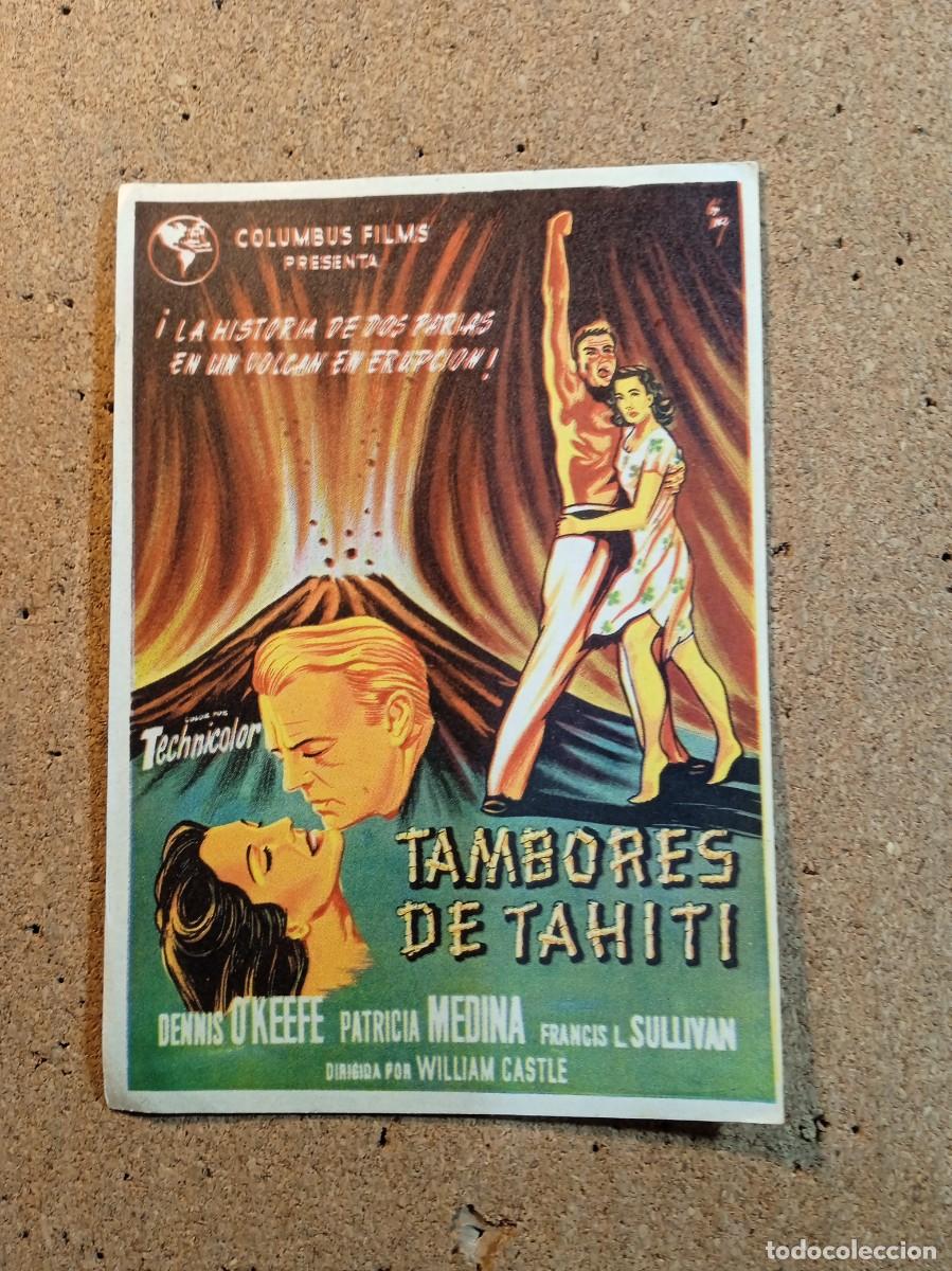 Folhetos de m&atilde;o de filmes antigos de cinema: FOLLETO DE MANO SIN PUBLICIDAD TAMBORES DE TAHITI