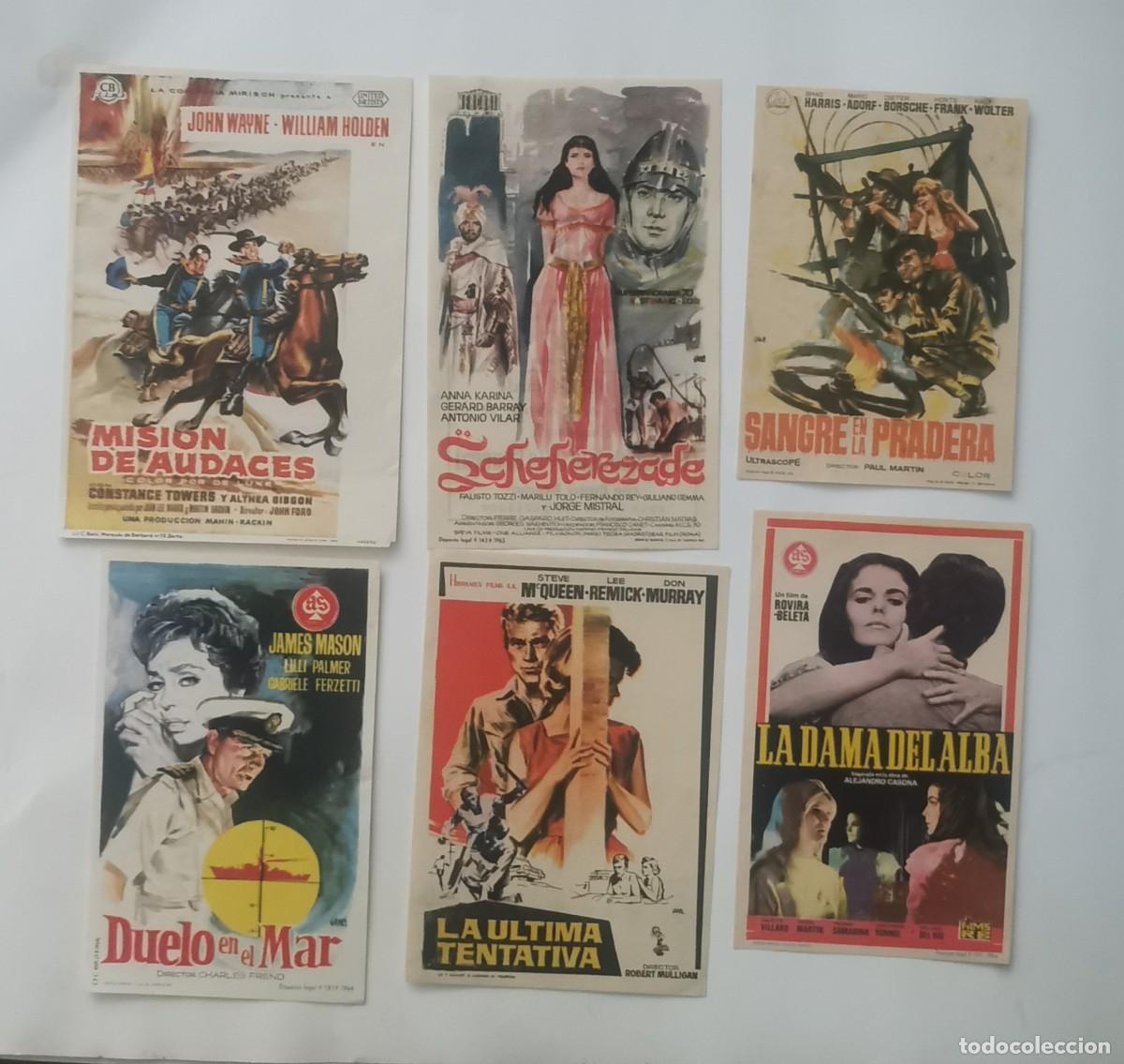 Folhetos de m&atilde;o de filmes antigos de cinema: MISION DE AUDACES Y 5 MAS 1 XON PUBLICIDAD