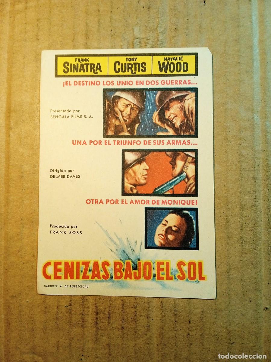 Flyers Publicitaires de films Anciens: FOLLETO DE MANO SIN PUBLICIDAD CENIZAS BAJO EL SOL