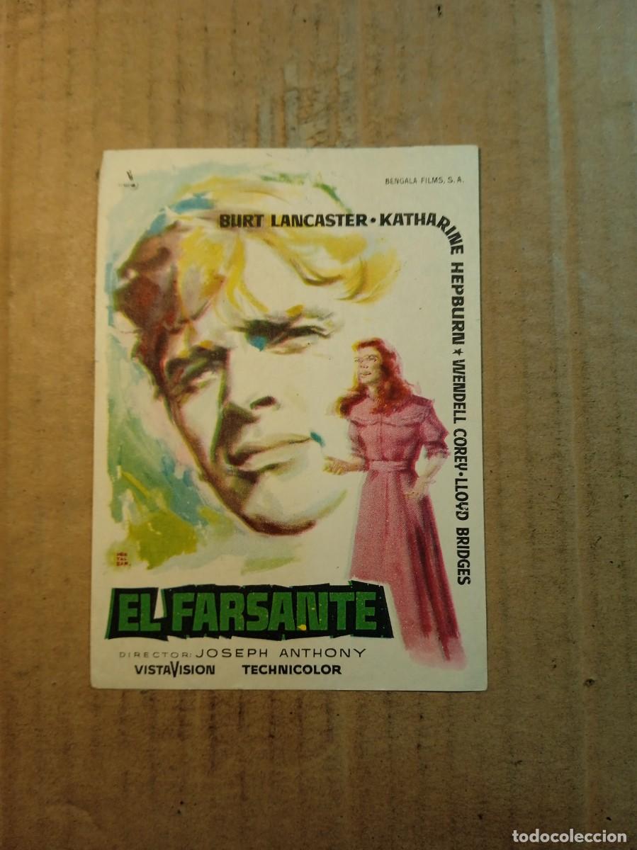 Folhetos de m&atilde;o de filmes antigos de cinema: FOLLETO DE MANO SIN PUBLICIDAD LA FARSANTE