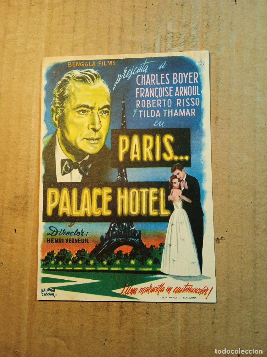 Cinema: FOLLETO DE MANO SIN PUBLICIDAD PARIS PALACE HOTEL