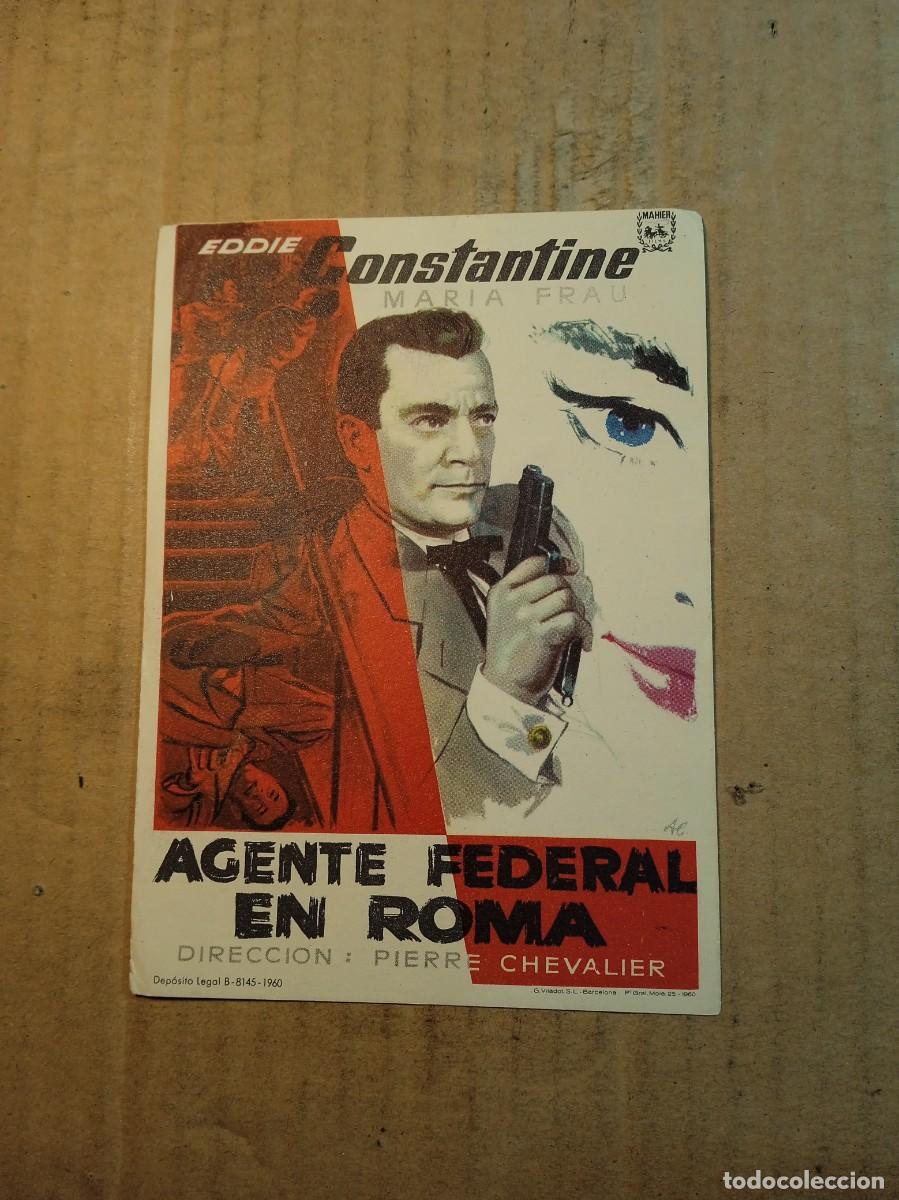 Cine: FOLLETO DE MANO SIN PUBLICIDAD AGENTE FEDERAL EN ROMA