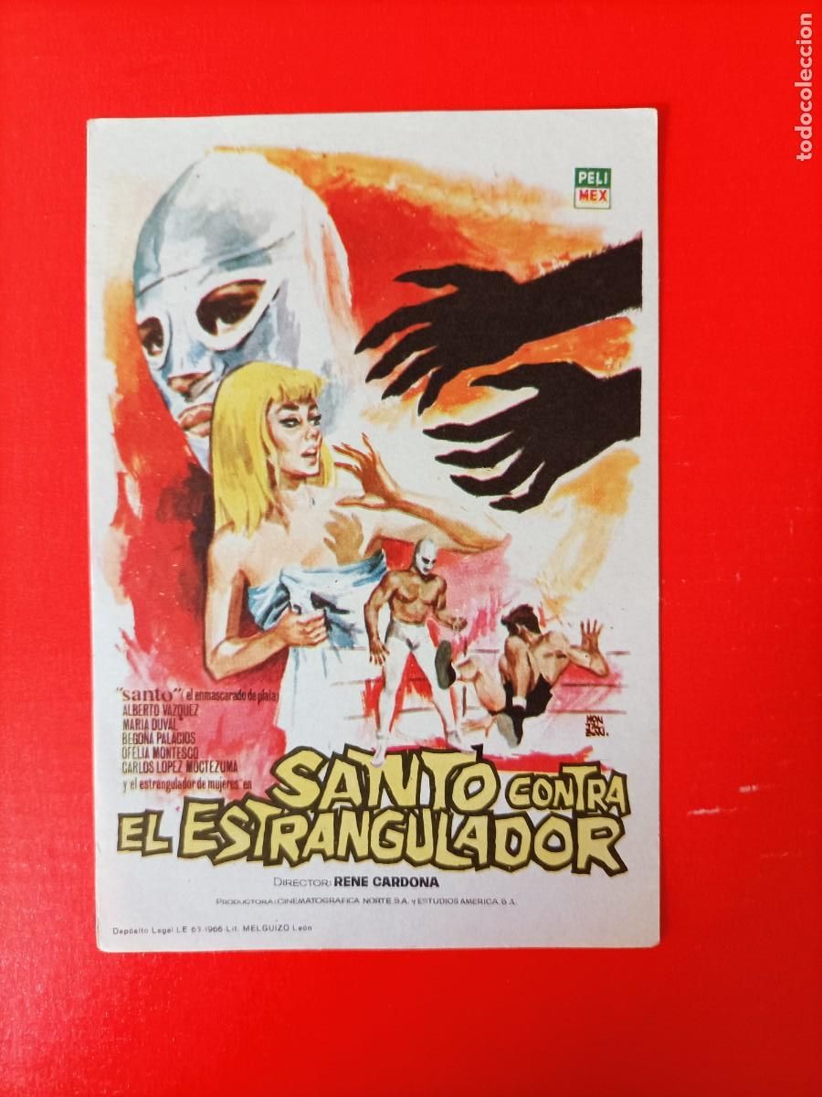 Cinema: SANTO CONTRA EL ESTRANGULADOR, CON SANTO EL ENMASCARADO DE PLATA. EST&Aacute; NUEVO.