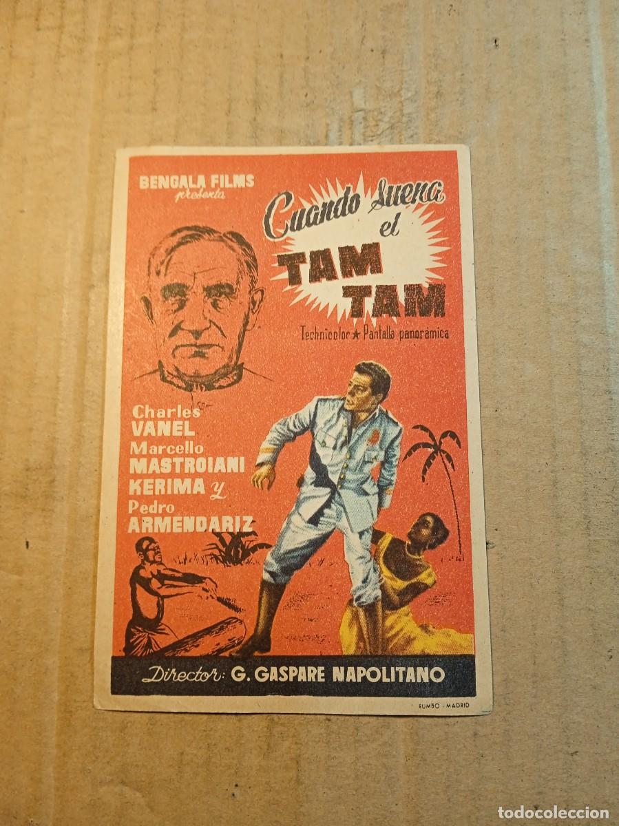 Cine: FOLLETO DE MANO SIN PUBLICIDAD CUANDO SUENA EL TAM TAM
