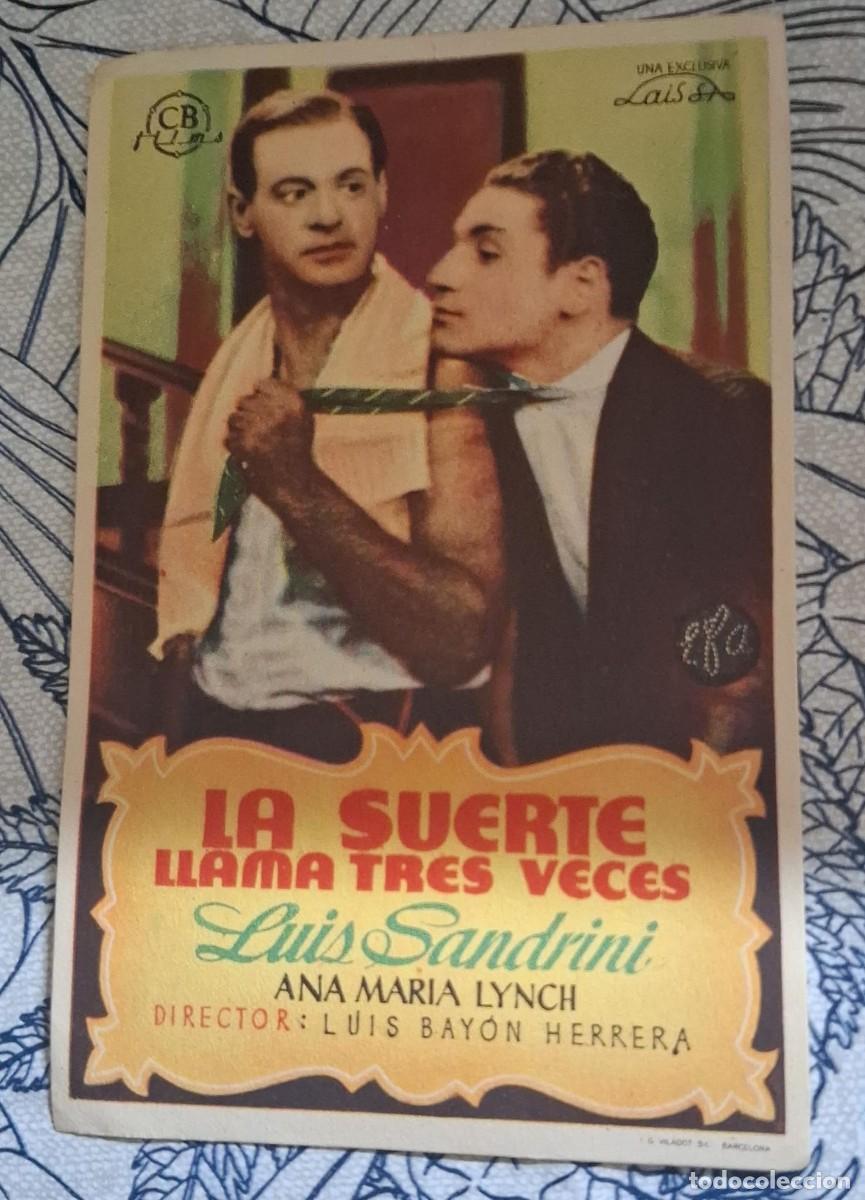 Cine: LA SUERTE LLAMA TRES VECES - PROGRAMA DE CINE