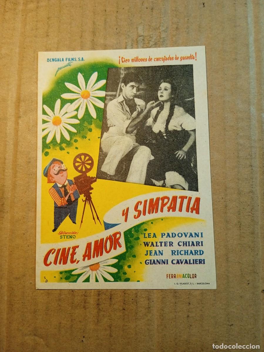Cine: FOLLETO DE MANO SIN PUBLICIDAD CINE AMOR Y SIMPATIA