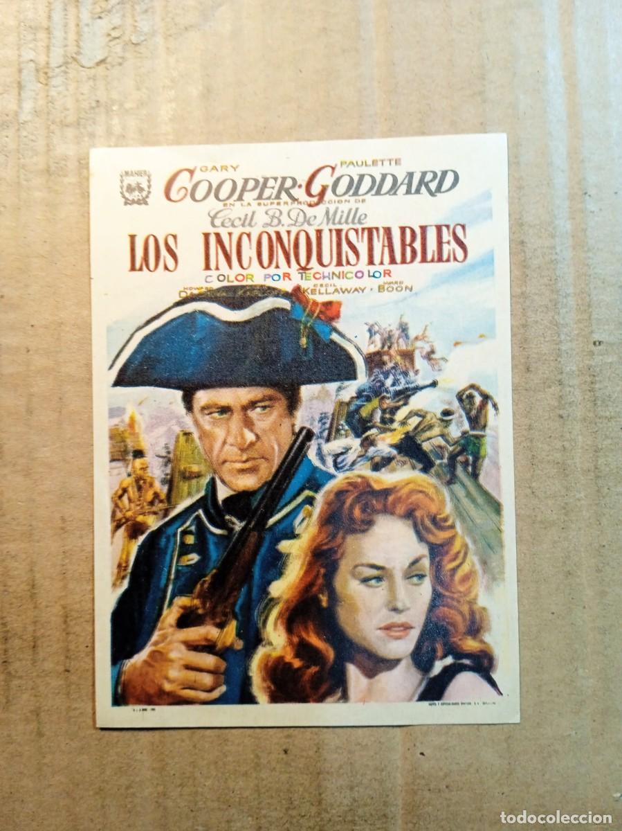 Folhetos de m&atilde;o de filmes antigos de cinema: FOLLETO DE MANO SIN PUBLICIDAD LOS INCONQUISTABLES