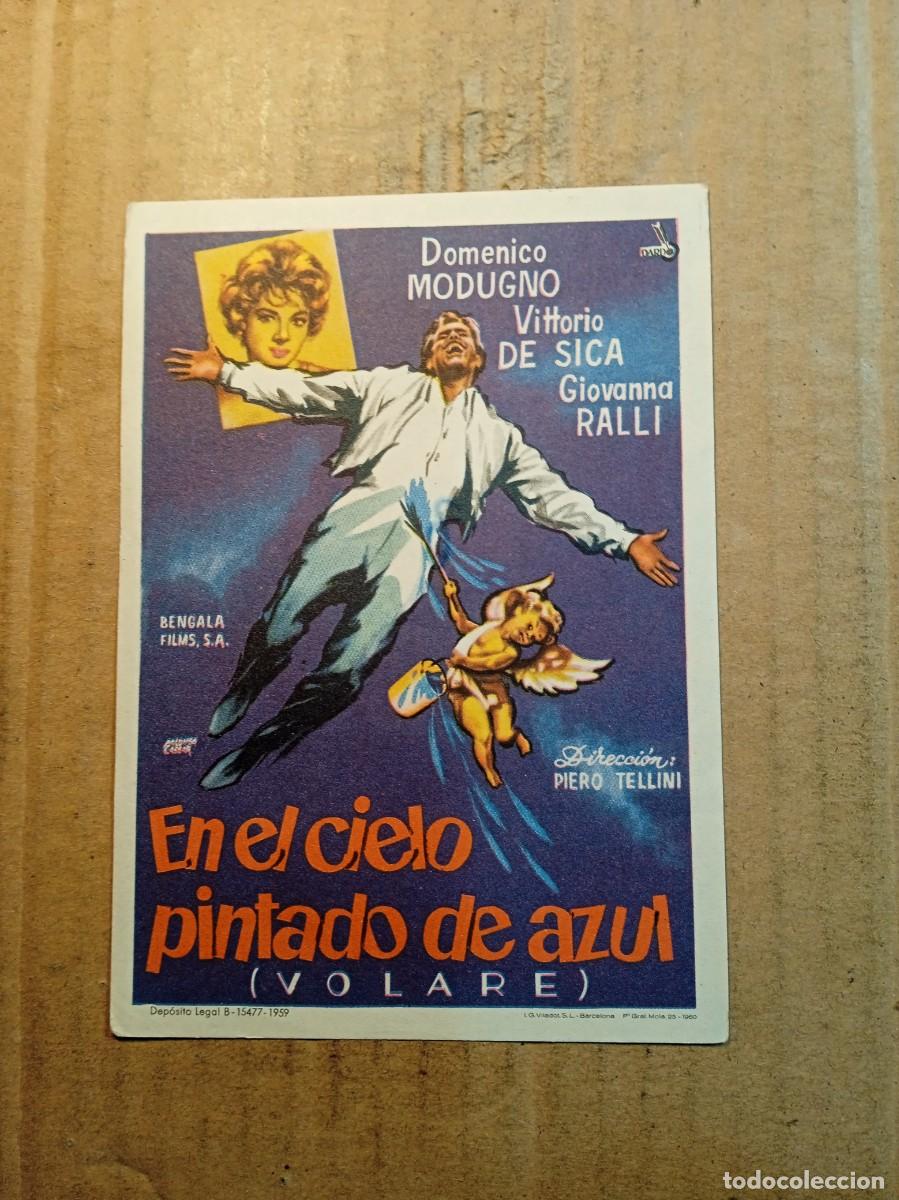 Folhetos de m&atilde;o de filmes antigos de cinema: FOLLETO DE MANO SIN PUBLICIDAD EN EL CIELO PINTADO DE AZUL VOLARE