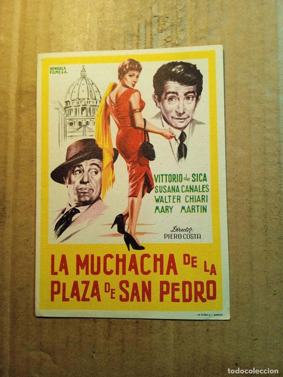 Cine: FOLLETO DE MANO SIN PUBLICIDAD LA MUCHACHA DE LA PLAZA DE SAN PEDRO
