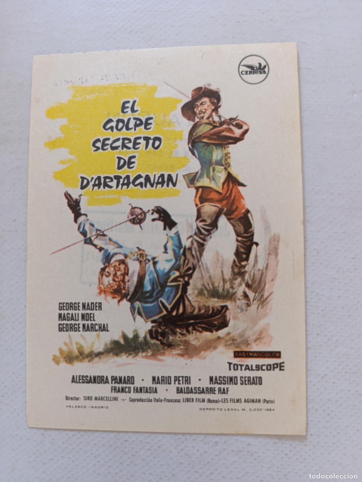 Cine: FOLLETO DE MANO - EL GOLPE SECRETO DE D'ARTAGNAN (148M)