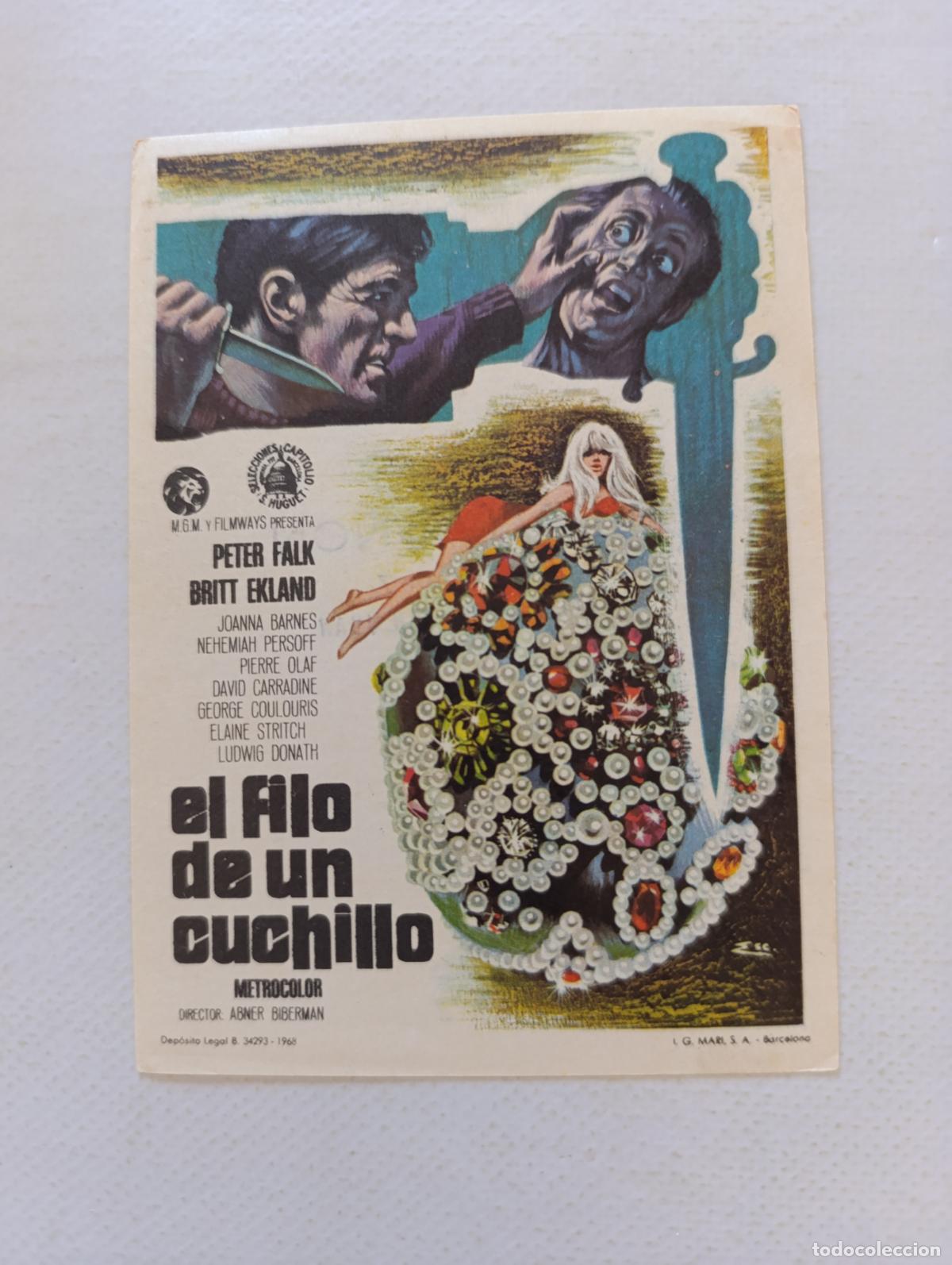 Cine: FOLLETO DE MANO - EL FILO DE UN CUCHILLO - PETER FALK (148M)