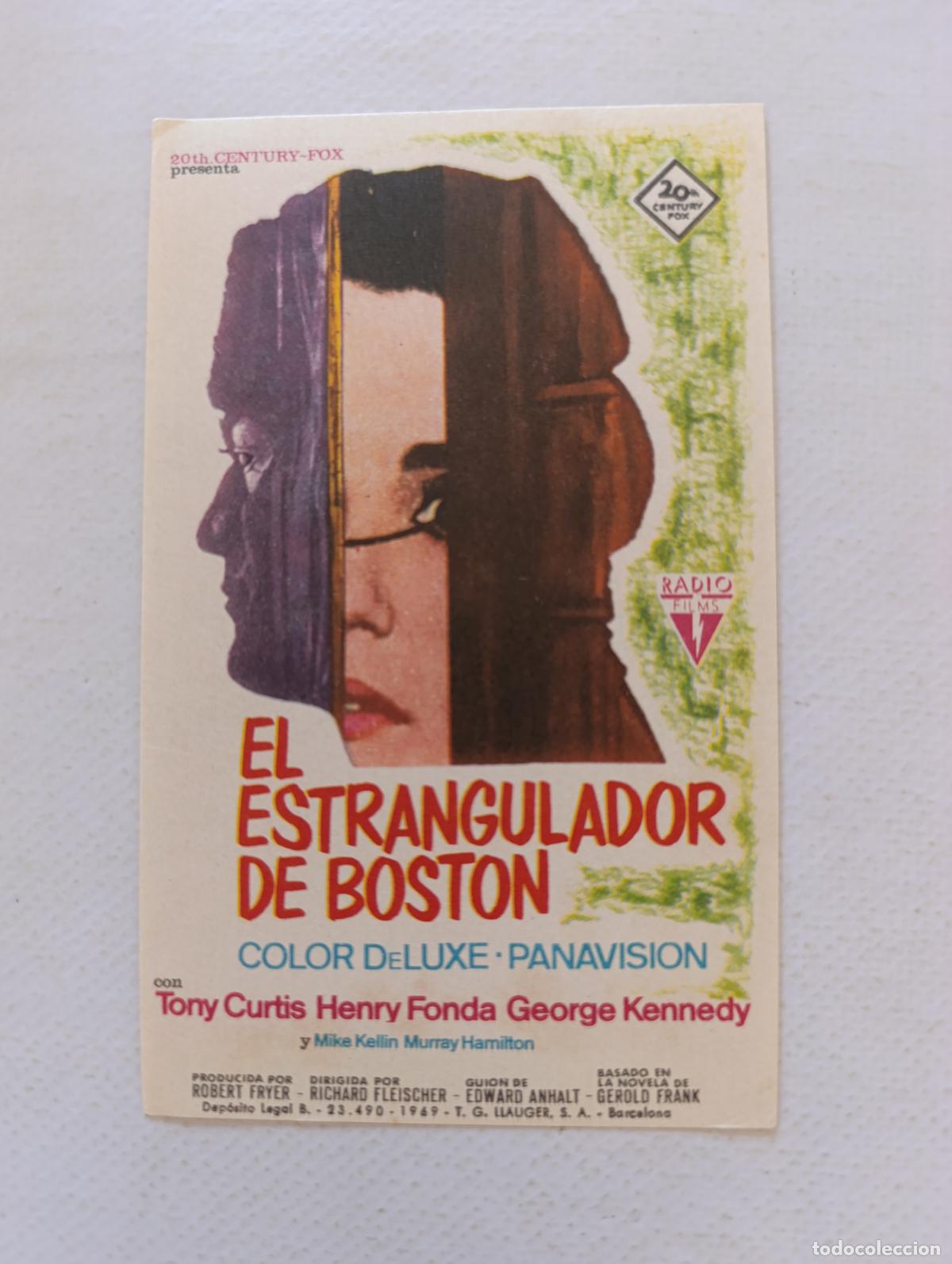 Cine: FOLLETO DE MANO - EL ESTRANGULADOR DE BOSTON - TONY CURTIS, HENRY FONDA - SIN PUBLICIDAD (148M)
