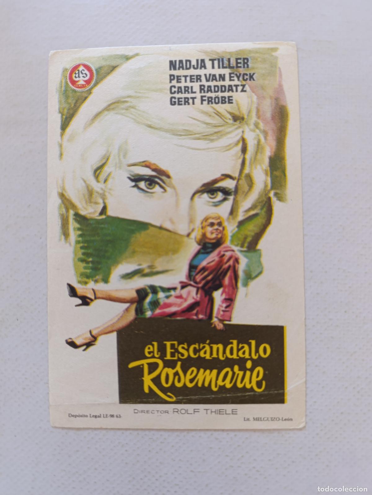 Cine: FOLLETO DE MANO - EL ESCANDALO ROSEMARIE - NADJA TILLER - SIN PUBLICIDAD (148M)