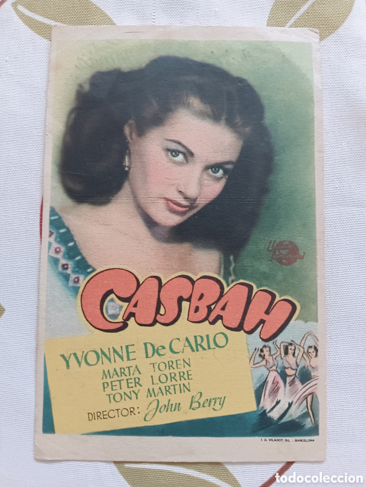 Cine: CASBAH - YVONNE DE CARLO - CON PUBLICIDAD