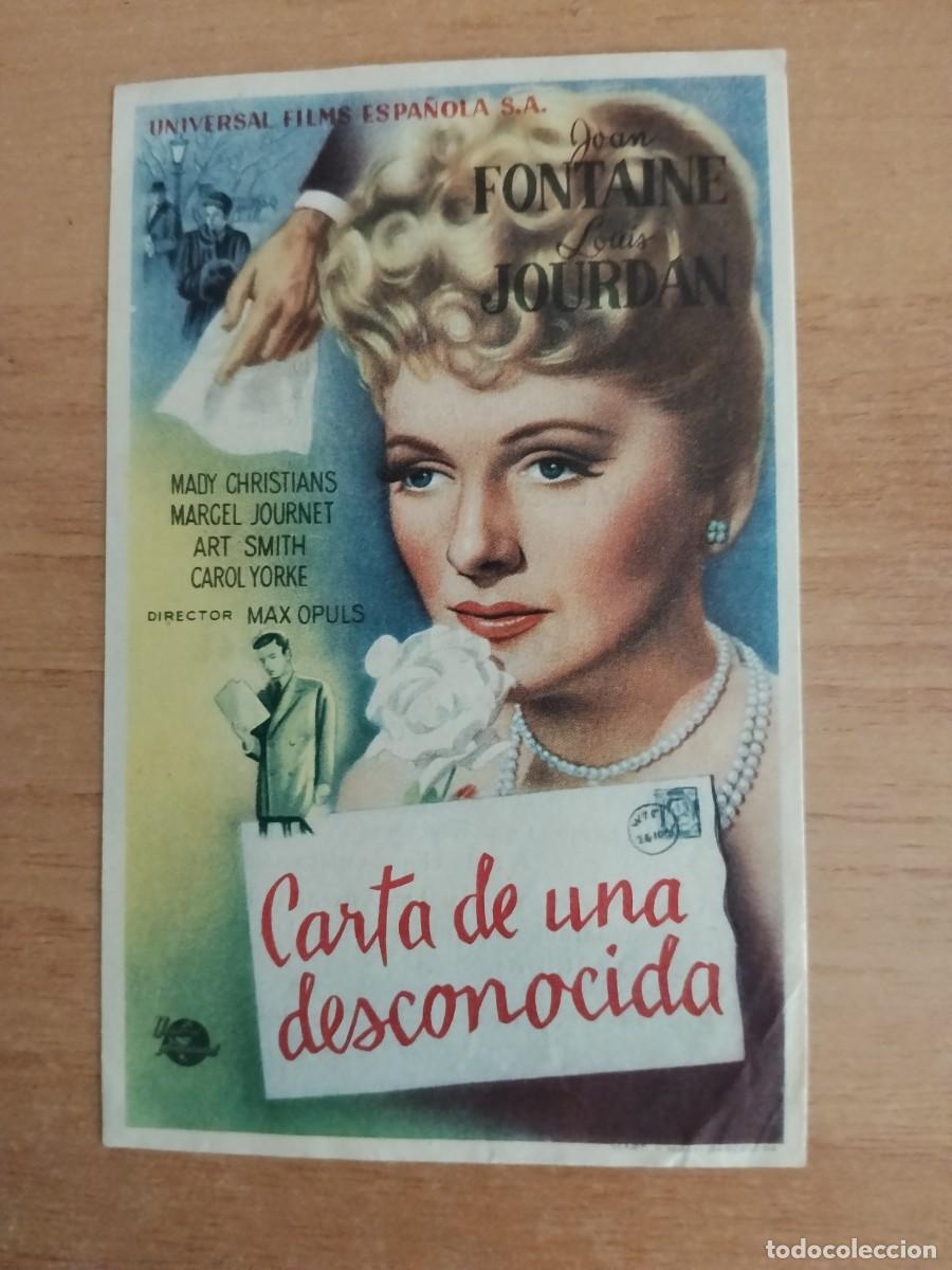 Cine: ROSA--PROGRAMA DE CINE--- CARTA DE UNA DESCONOCIDA CT