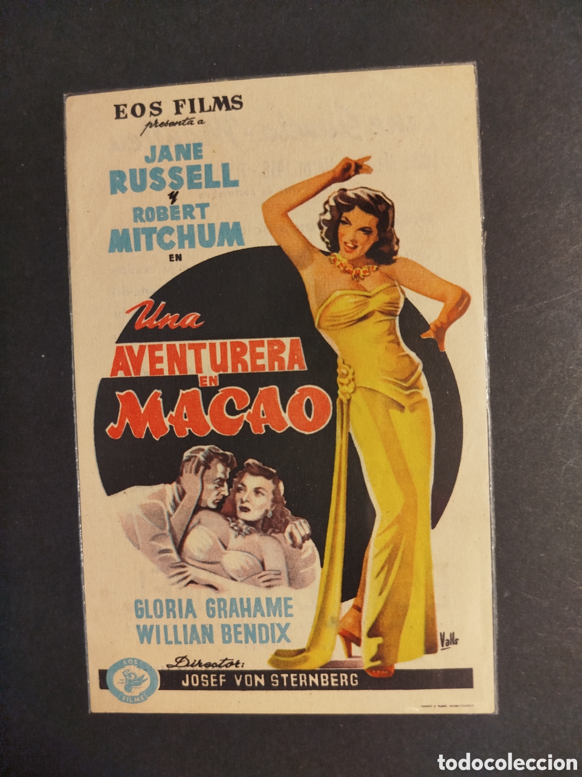Cine: UNA AVENTURERA EN MACAO PROGRAMA DE MANO 1956
