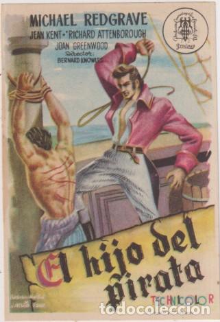  Foglietti di film di film antichi di cinema: El hijo del pirata. Sencillo de Procines. Cines Arenas-Liceo. Enero de 1951
