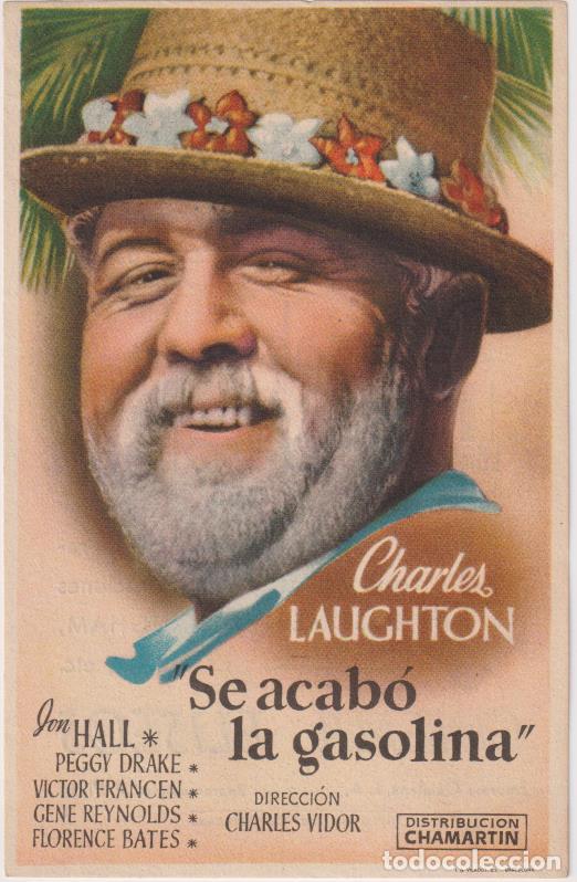  Flyers Publicitaires de films Anciens: Se acab&oacute; la gasolina. Sencillo de Chamart&iacute;n. Cinema El&iacute;seos-Zaragoza