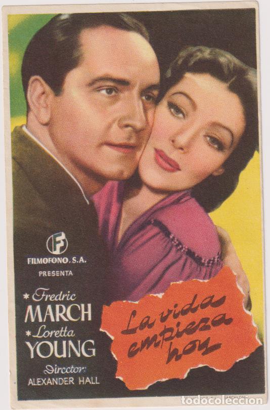  Foglietti di film di film antichi di cinema: La Vida empieza hoy. Sencillo de Film&oacute;fono